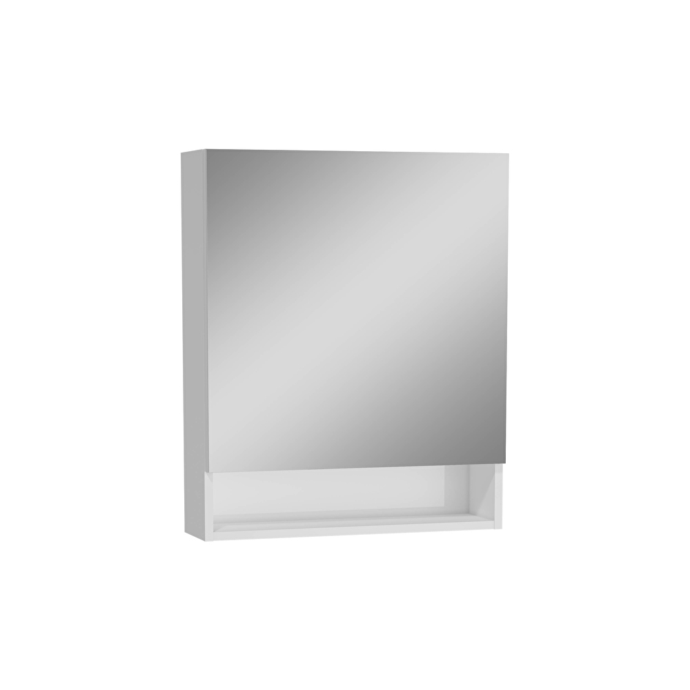 Mia Aynalı Banyo Dolabı, Parlak Beyaz (60 cm)
